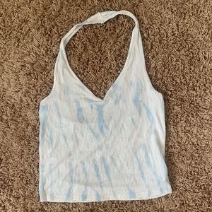 American Eagle Soft & Sexy halter blue tie dye